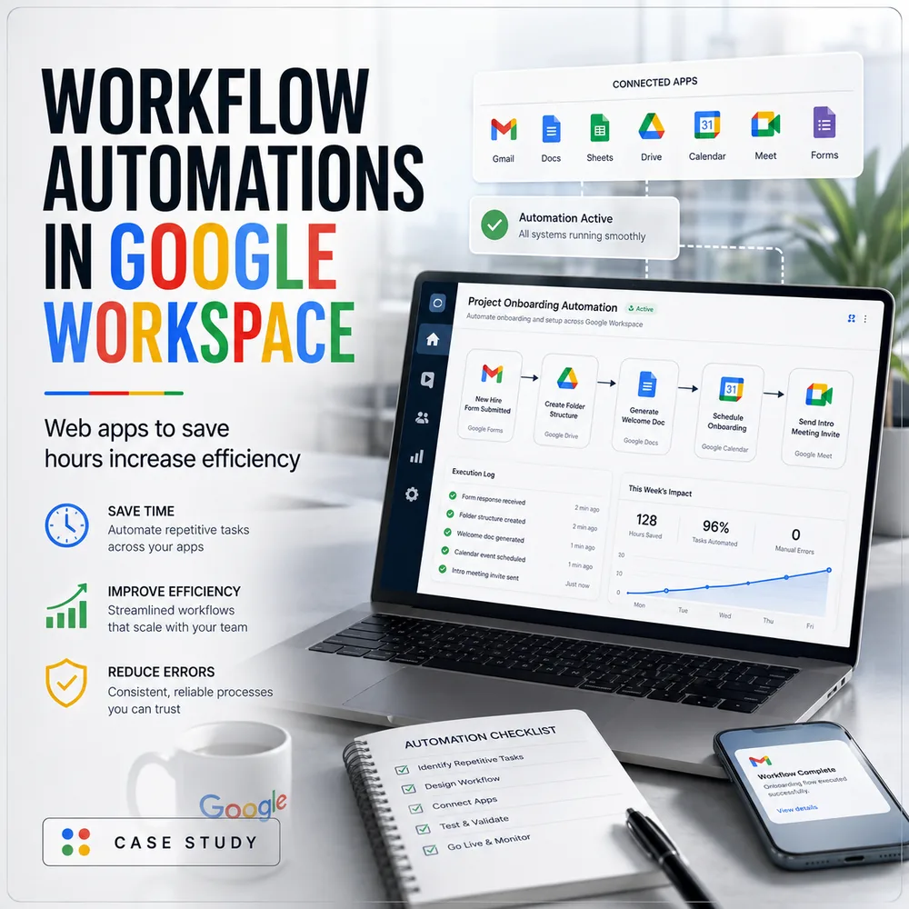 Google Workspace automation workflows built by 3 Lions
